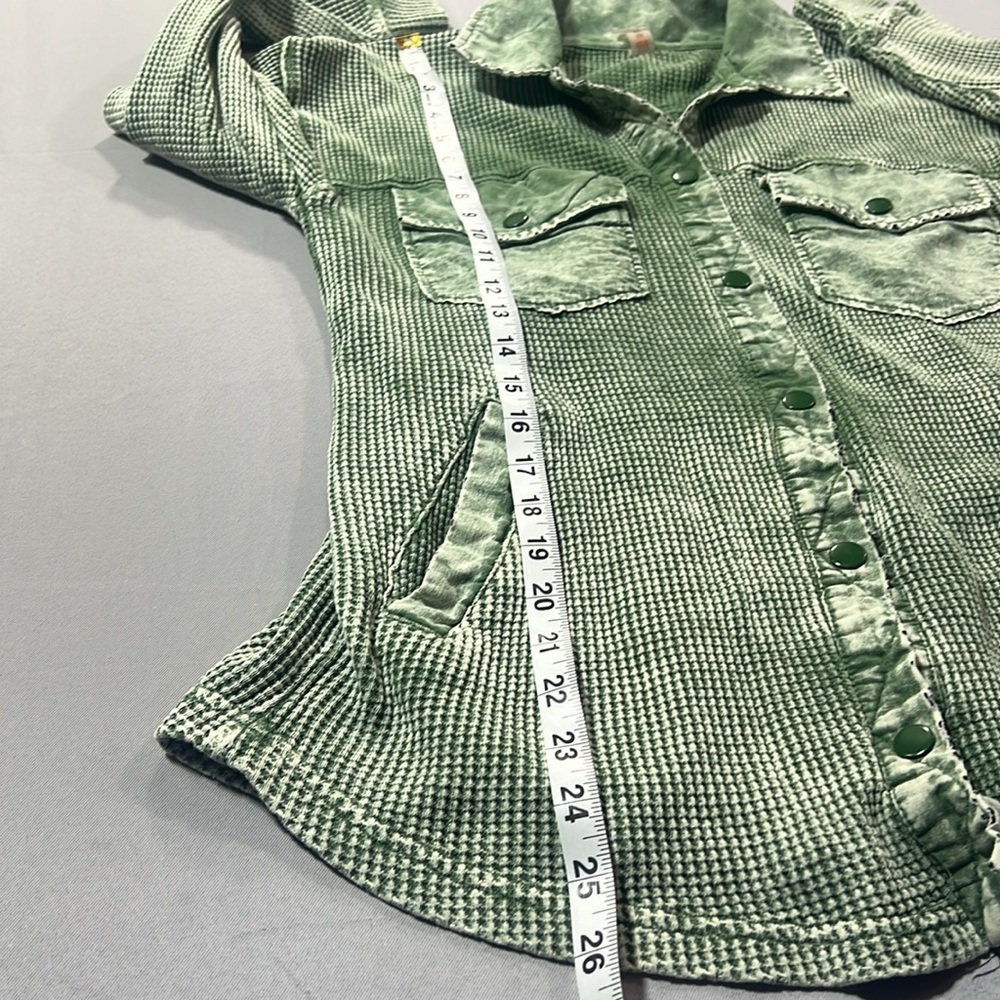 Mona B women’s thermal button up shirt size small - Picture 6 of 7